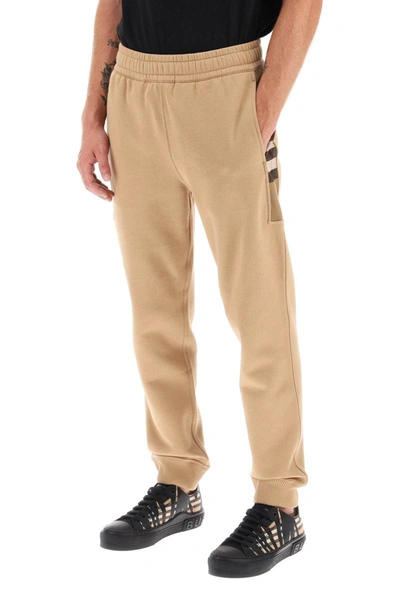 Shop Burberry 'stephan' Joggers In Beige