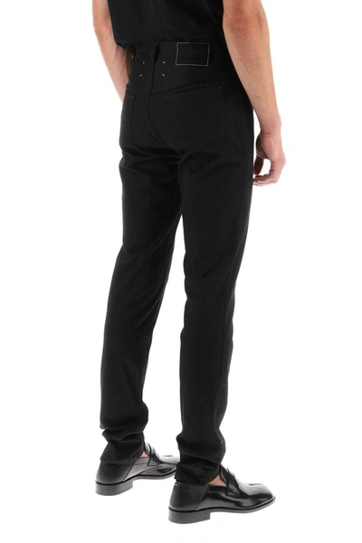 Shop Maison Margiela Five-pocket Skinny Jeans In Black