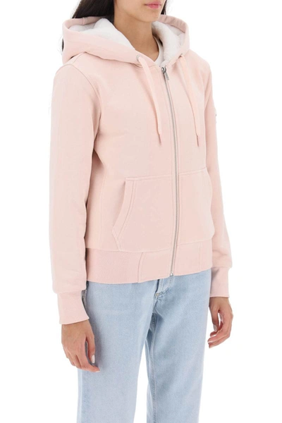 Shop Moose Knuckles 'bunny' Jacket With Eco-fur Insert In Pink