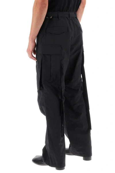 Shop Sacai Cargo Pants In Taffeta In Black