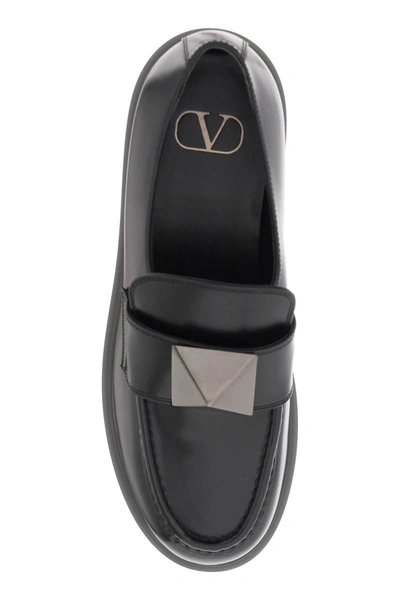 Shop Valentino Garavani 'one Stud' Mocassins In Black