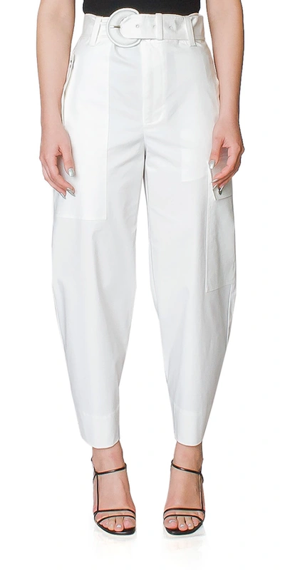 Shop Proenza Schouler White Label Cotton Belted Cargo Pants