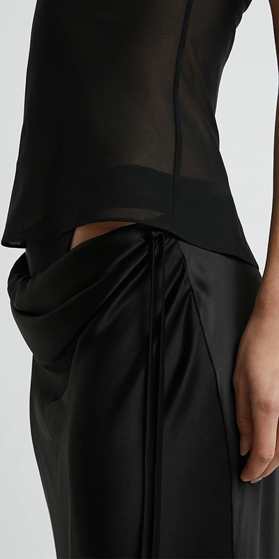 Shop Christopher Esber Cowl Lingerie Skirt