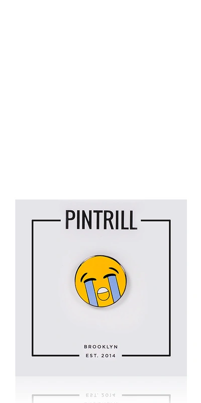 Pintrill Crying Face Pin