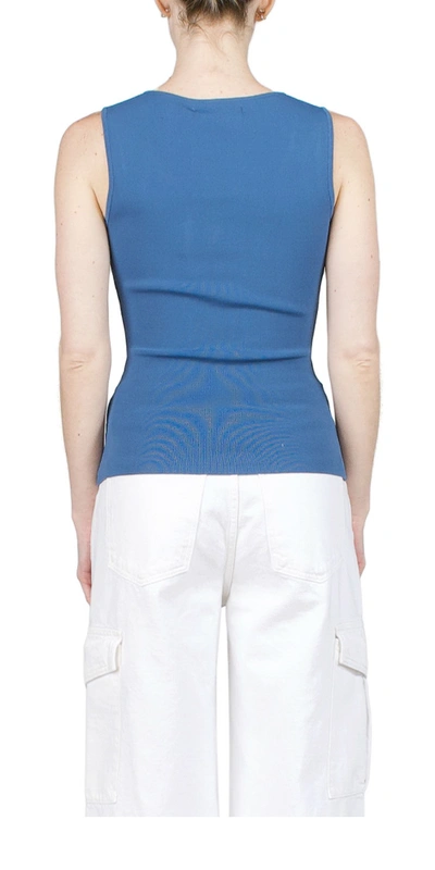 Christopher Esber Crystal Lattice Tank Top In Mare