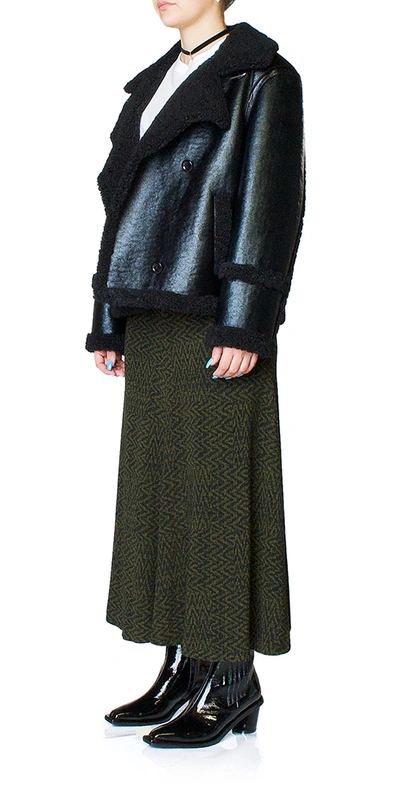 Shop Beaufille Curie Tiled Chevron Knit Skirt