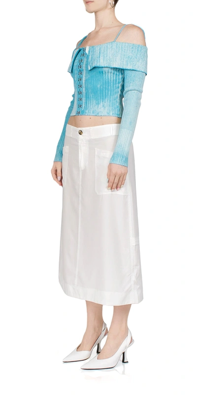 Ciao Lucia Dino Midi Skirt In White