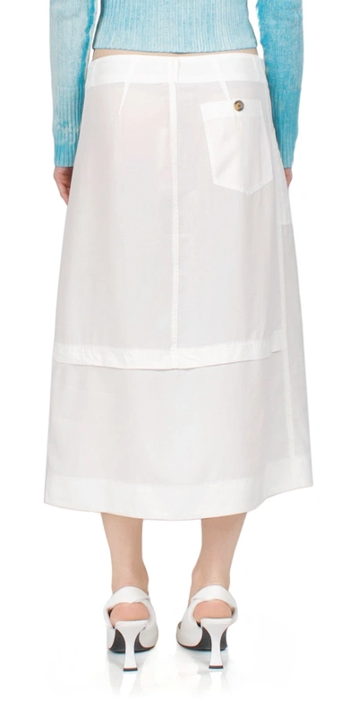 Ciao Lucia Dino Midi Skirt In White