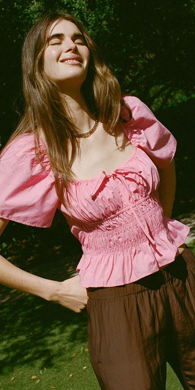 Ciao Lucia Elvia Top Carnation