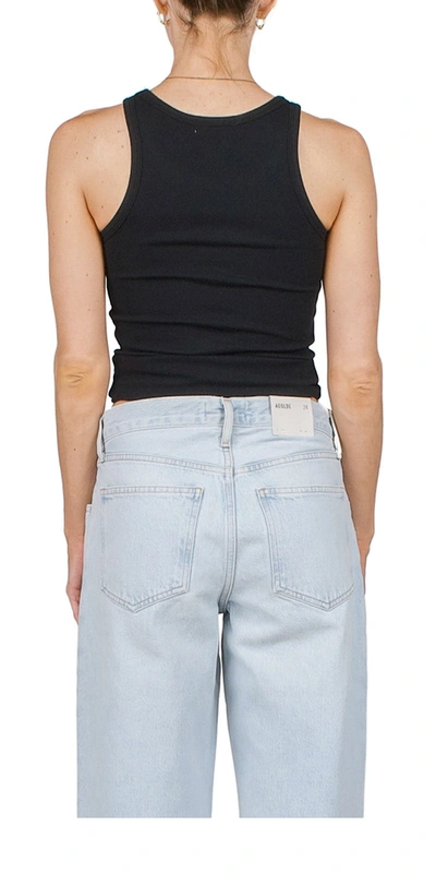 Éterne Ribbed Cotton Tank Top In Black