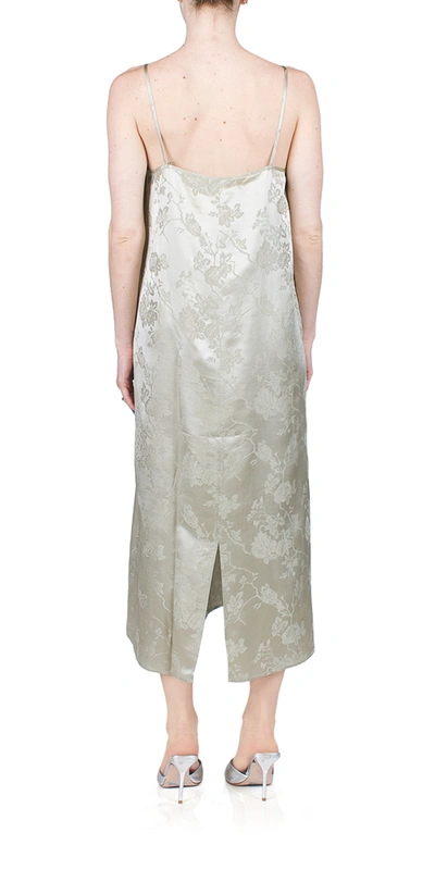 6397 Jacquard Slip Midi Dress In Ash