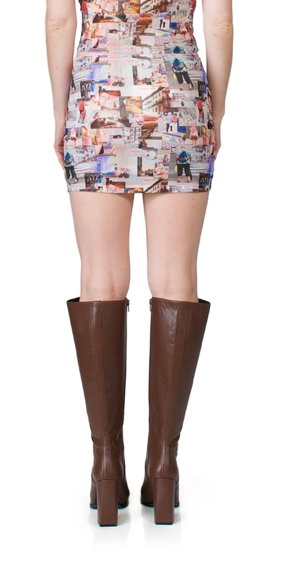 Sandy Liang Jed Mood Board Print Micro Miniskirt