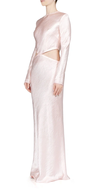 Anna October Martha Cutout Satin Maxi Dress