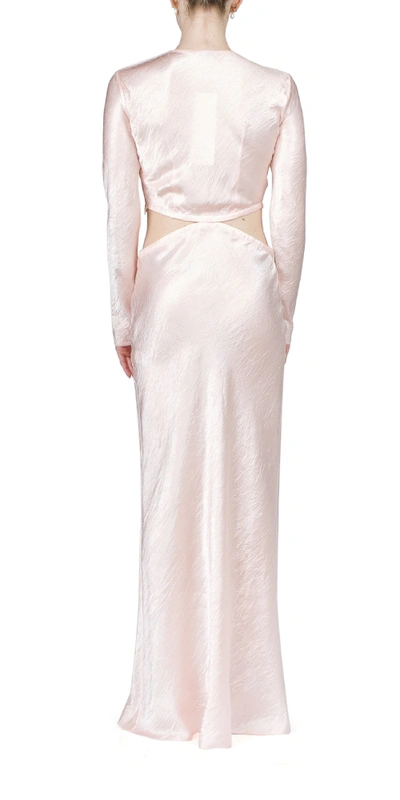 Anna October Martha Cutout Satin Maxi Dress