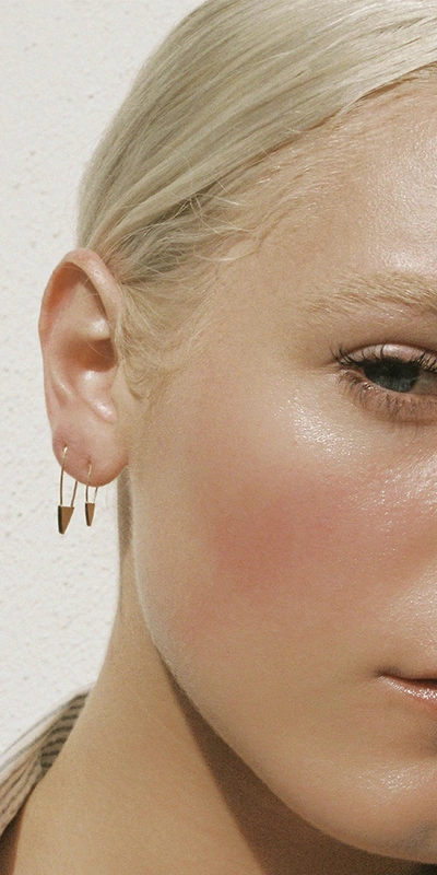 Loren Stewart Mini Triangle Safety Pin Earring