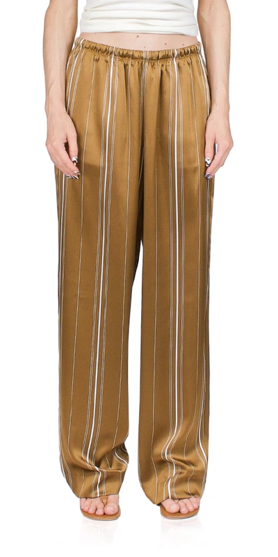 Vince Multi-stripe Satin Pull-on Pants