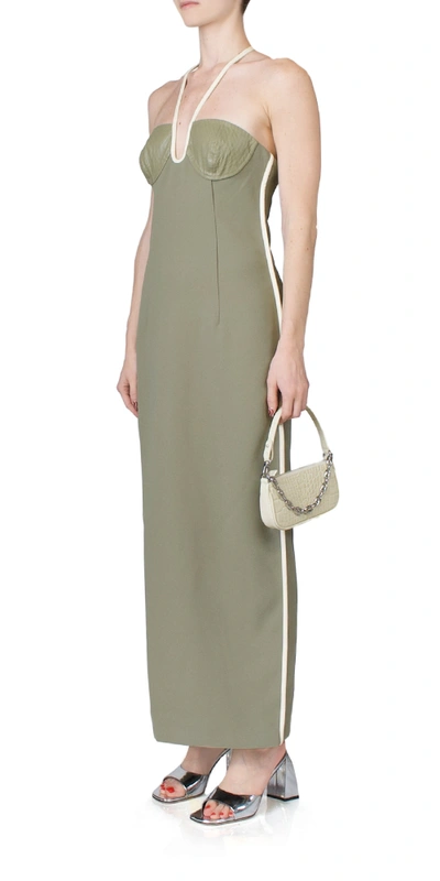 Paris Georgia Nassia Dress In Khaki & Cream
