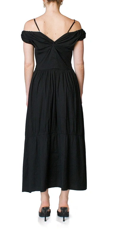 Vince Off Shoulder Twist Front Dress