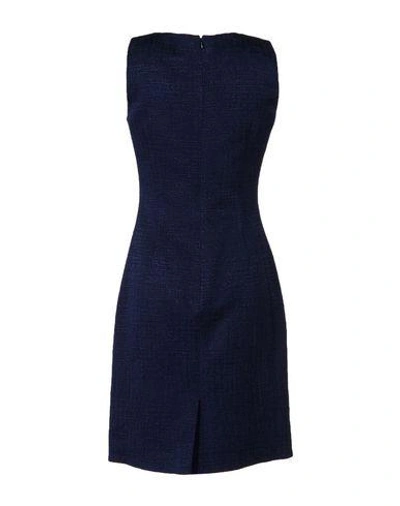 Shop Oscar De La Renta Knee-length Dress In Dark Blue