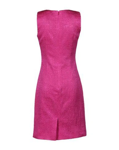 Shop Oscar De La Renta Knee-length Dress In Fuchsia