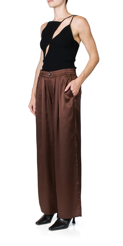 6397 Silk Pull On Pant Mahogany