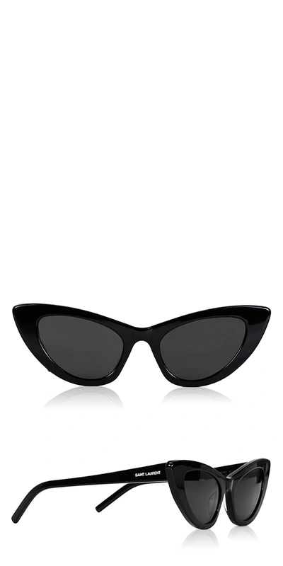 Shop Saint Laurent Sl 213 Lily Black Sunglasses