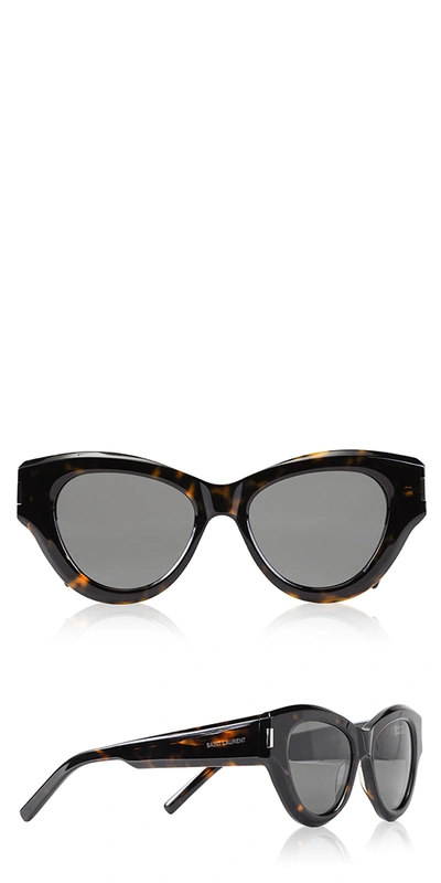 Shop Saint Laurent Sl 506 Rounded Cat Eye Sunglasses