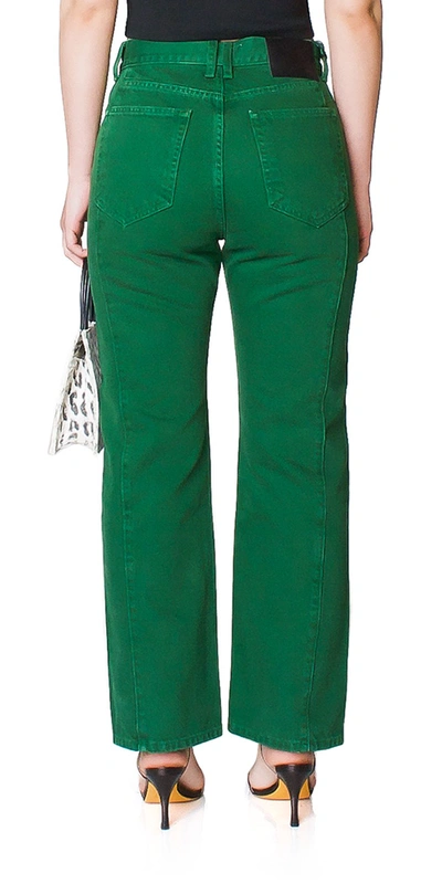 Shop Proenza Schouler White Label Washed Denim Cropped Stovepipe Jeans