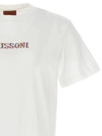 Shop Missoni Sport Missoni Logo Embroidery T-shirt In White