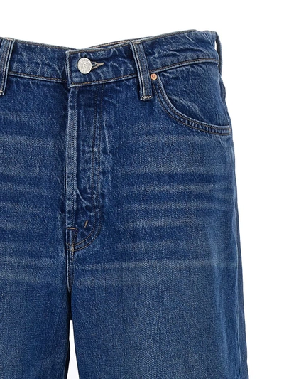 Shop Mother Jeans 'the Ditcher Roller Sneak' In Blue