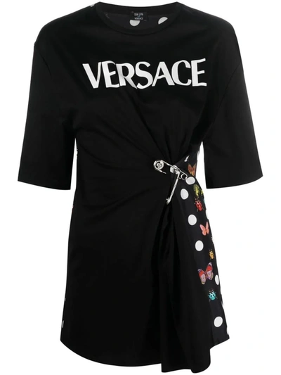 Shop Versace Butterfly X Dua Lipa Tee In Black