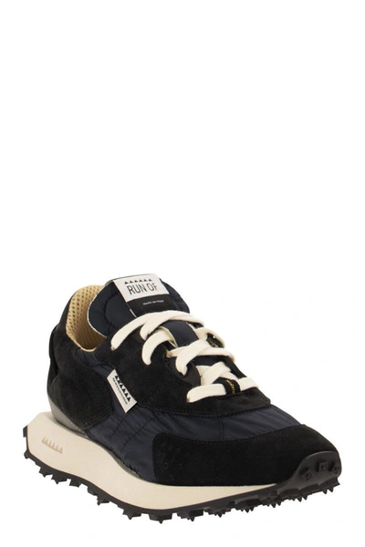 Shop Run Of Kripto M - Suede And Nylon Trainers In Blue