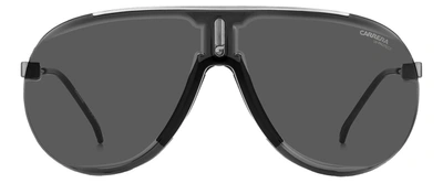 Shop Carrera Superchampion 2k V81 Shield Sunglasses In Grey