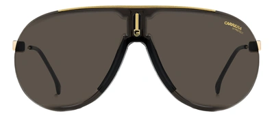 Shop Carrera Superchampion 2k 2m2 Shield Sunglasses In Brown