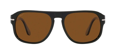 Shop Persol Po3310s 119057 Round Polarized Sunglasses In Brown