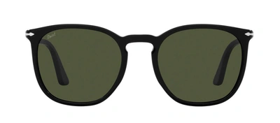 Shop Persol Po3316s 95/31 Rectangle Sunglasses In Green