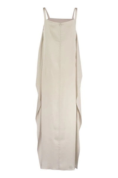Shop Antonelli Silk Blend Dress In Ivory