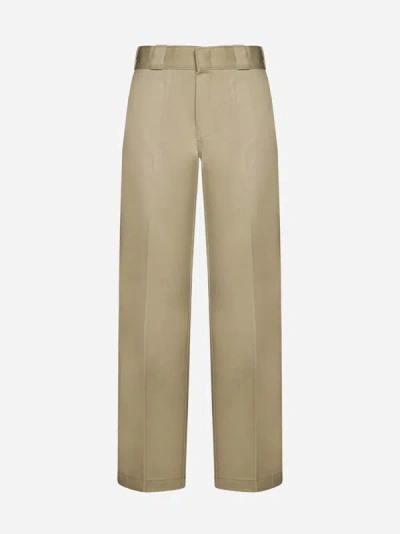 Shop Dickies 874 Flex Cotton-blend Trousers In Khaki