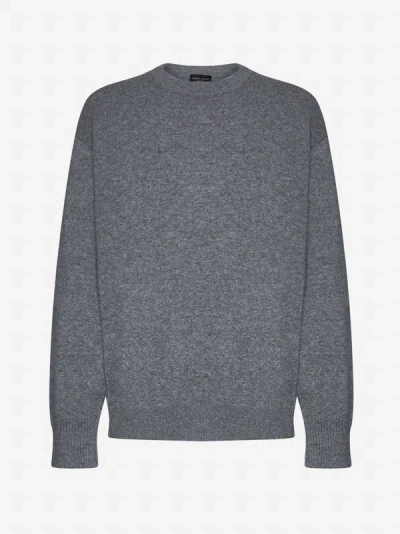 Shop Roberto Collina Wool And Cashmere Sweater In Grey