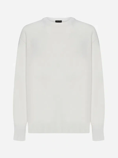 Shop Roberto Collina Wool And Cashmere Sweater In Ivory