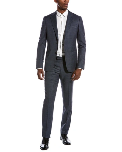 Shop Z Zegna Z Zenga 2pc Wool Suit In Blue