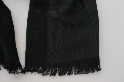 Shop Costume National Wool Shawl Foulard Fringes Women's Scarf In Black