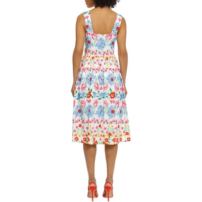 Shop Maggy London Womens Floral Midi Fit & Flare Dress In Multi