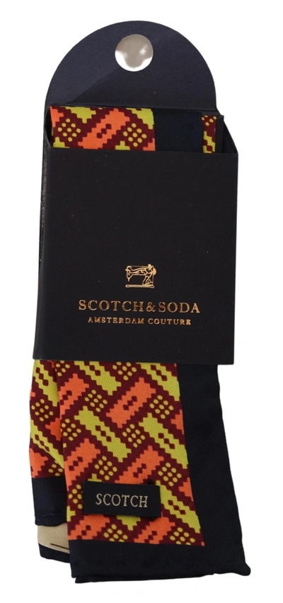 Shop Scotch & Soda Multi Silk Square Handkerchief Men's Scarf