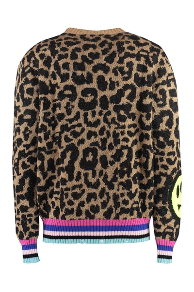 Shop Barrow Jacquard Crew-neck Sweater In Animalier