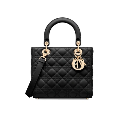 Shop Dior Medium Lady  Bag In Black