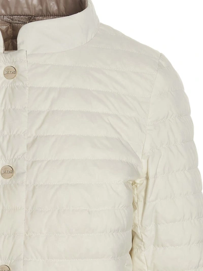 Herno Buttoned Reversible Down Jacket In Multicolor