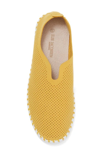 Shop Ilse Jacobsen Tulip Perforated Sneaker In Goldenrod