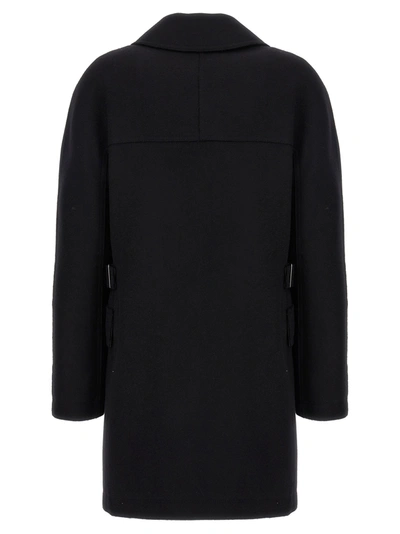 Shop Lanvin Double-breasted Coat Coats, Trench Coats Black