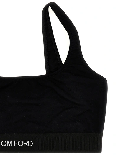 Shop Tom Ford Logo Bralette Underwear, Body Black